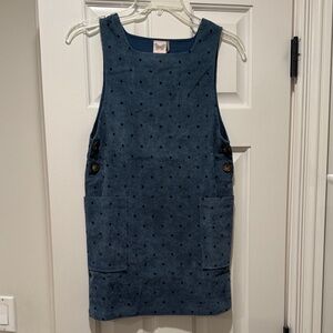 Stylish Blue Kids Dress with Star Accents